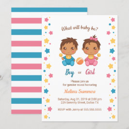 Invitación Chica de bebé Fiesta de revelación de sexo 2