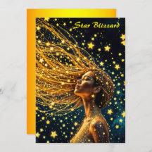 Chica de belleza estrella dorada  de belleza cielo