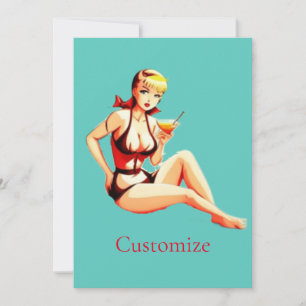 Invitación Chica de Bikini Thunder_Cove