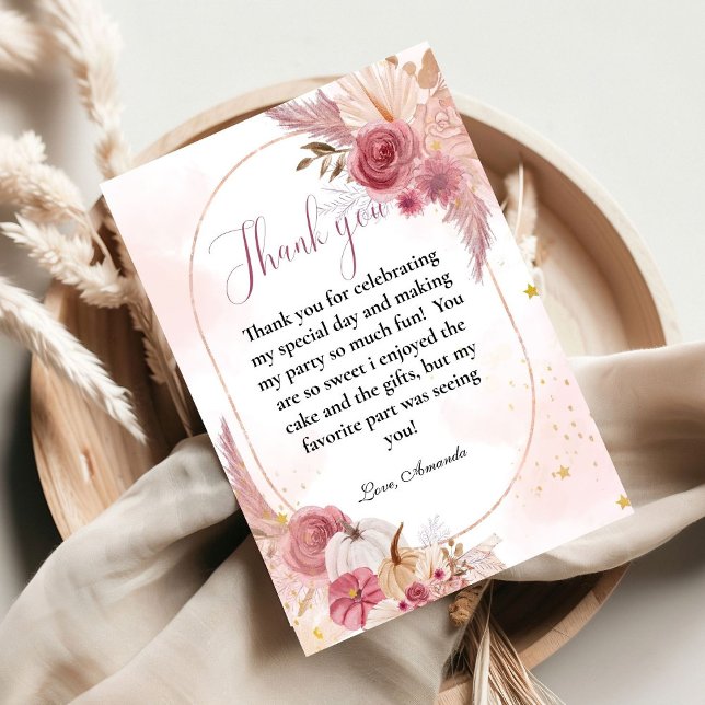 Invitación Chica de caída de calabaza rosa Baby Shower Gracia (Subido por el creador)