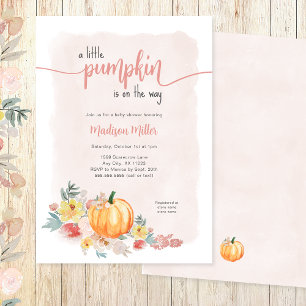 Invitación Chica de calabaza acuática ducha de bebé