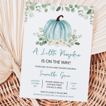 Chica de Calabaza y Verdor Baby Shower