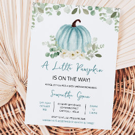 Invitación Chica de Calabaza y Verdor Baby Shower