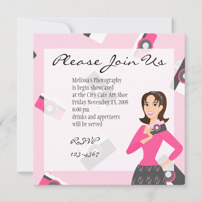 Invitación Chica de cámara (Anverso)