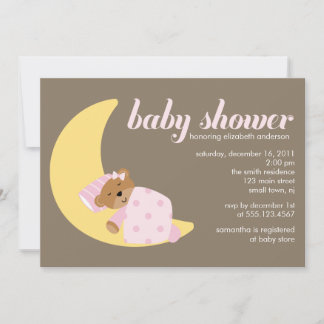 Invitación Chica de canciones de cuna de Sweet Dreams Baby Sh