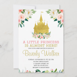 Invitación Chica de Castillo de Little Princess Fairytale Bab