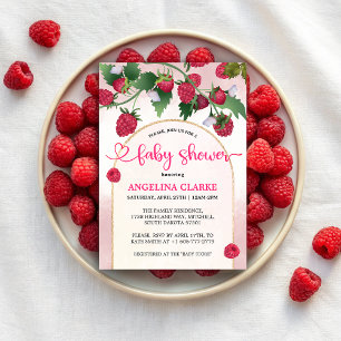Invitación Chica de color dulce de frambuesa Baby Shower