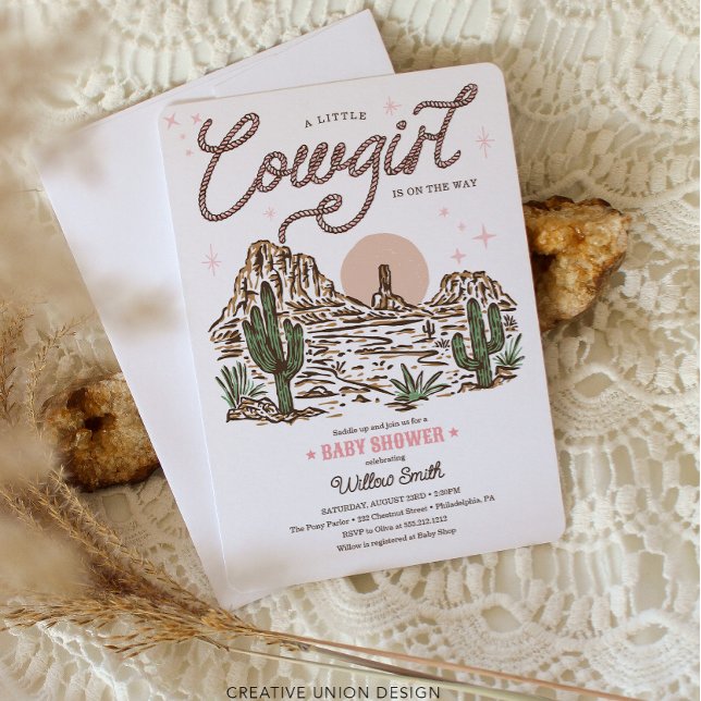 Invitación Chica de Cowgirl occidental Baby Shower (Subido por el creador)