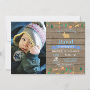 Invitación Chica de cumpleaños conejo Huevo de Pascua primer