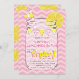 Invitación Chica de cumpleaños de Lemonade