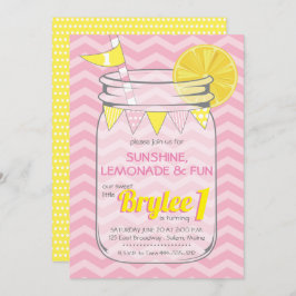 Invitación Chica de cumpleaños de Lemonade