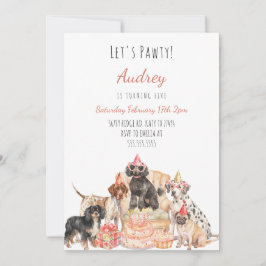 Invitación Chica de cumpleaños de Puppy Dog Pals