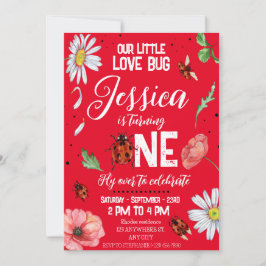 Invitación Chica de cumpleaños de Water bug Cute