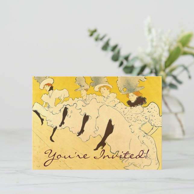 Invitación Chica de danza amarilla Toulouse Lautrec Poster (Anverso de pie)