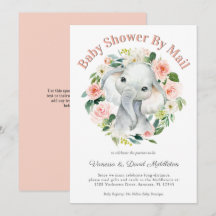 Chica de elefante pequeño por correo Baby Shower