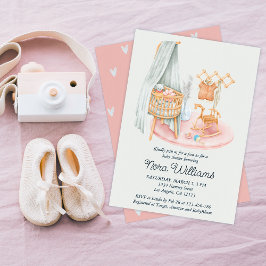 Invitación Chica de enfermería Minimalista Boho Baby Shower