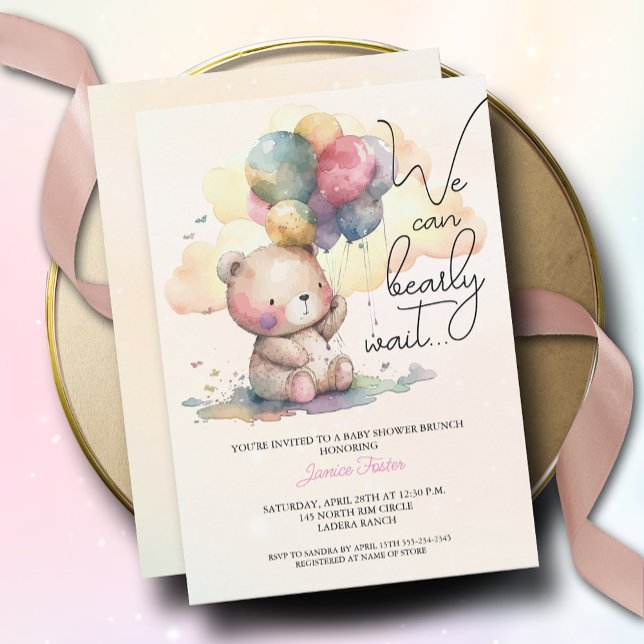 Invitación Chica de espera parcial Baby Shower (Subido por el creador)