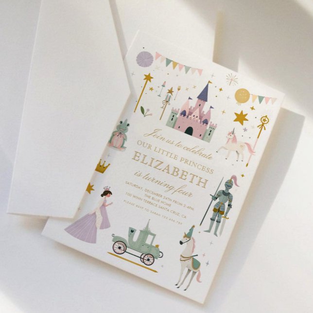 Invitación Chica de Fairytale Princess Dragon (Subido por el creador)