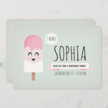 Invitación Chica de fiesta de cumpleaños Cute Retr