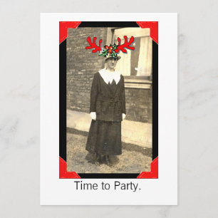 Invitación chica de fiesta Vintage