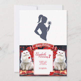 Invitación Chica de fitness levantando timbre