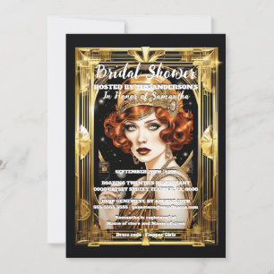 Invitación Chica de Flapper habla acerca del fiesta de disfra