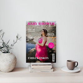 Invitación chica de foto de portada de revista Baby