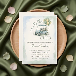 Invitación Chica de Golf Nueva en el Club Fiesta de Bebé Mode