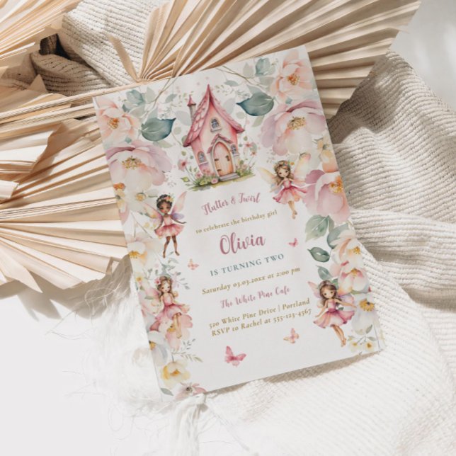 Invitación Chica de hadas Cumpleaños Floral Encantada caprich (Subido por el creador)