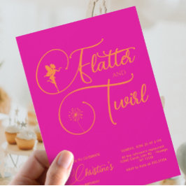 Invitación Chica de hadas Cumpleaños Minimalista Simple Moder