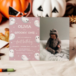 Invitación Chica de Halloween 1er cumpleaños foto