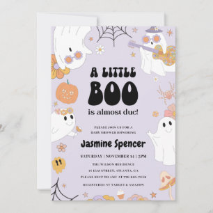 Invitación Chica De Halloween A Un Pequeño Boo Se Le Debe Bab
