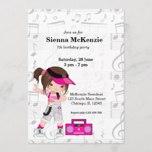 Invitación Chica de hip hop
