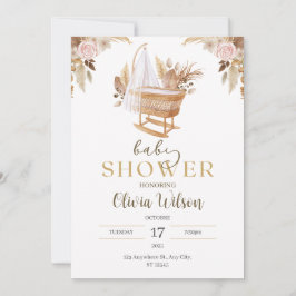 Invitación Chica de invierno de la cuna otoño Baby Shower
