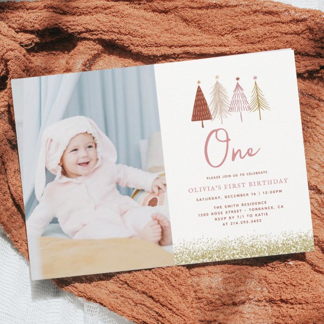 Invitación Chica de Invierno del Árbol de Navidad Foto de cum (Subido por el creador)