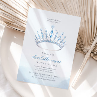 Invitación Chica de invierno Ice Princess