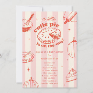 Invitación Chica de la caída de la calabaza de piel de corbat