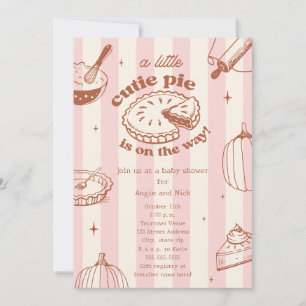 Invitación Chica de la caída de la calabaza de piel de corbat