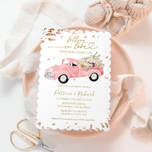 Invitación Chica de la Caída del Camión Rosa Fiesta de Bebé