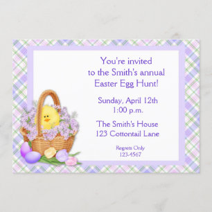 Invitación Chica de la cesta de Pascua