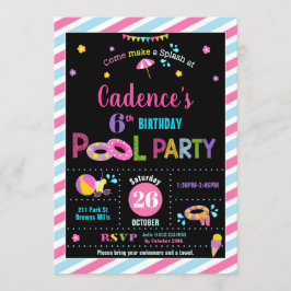 Invitación Chica de la fiesta de cumpleaños del grupo