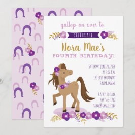 Invitación Chica de la Fiesta del Poni