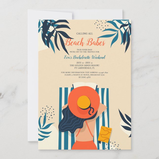 Invitación Chica de la Playa (Anverso)