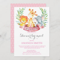 Chica de la selva Safari Baby Shower por correo