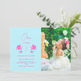 Invitación Chica de la sirena Foto Minimalista moderna de cum