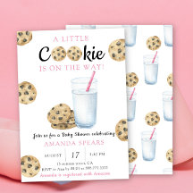 Chica de leche y galletas Baby shower