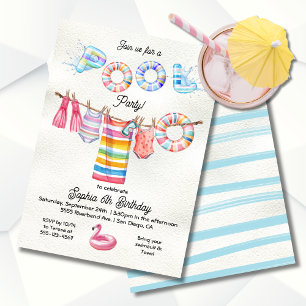 Invitación Chica de línea de ropa Fiesta  Cumpleaños