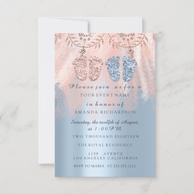 Invitación Chica de los pies de plata de resurgimiento de gén (Anverso)