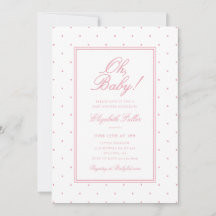 Chica de lunares rosados Baby Shower
