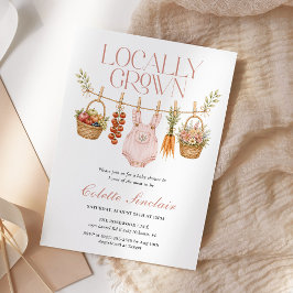 Invitación Chica de Mercadillo de Agricultores Locales Baby S